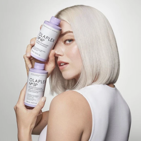 Olaplex No.4p Blonde Enhancer Toning Shampoo & No. 5p Blonde Enhancer Toning Conditioner 250ml Duo