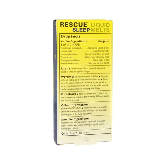 Bach Rescue Night Liquid Melts Capsules 28 Capsules