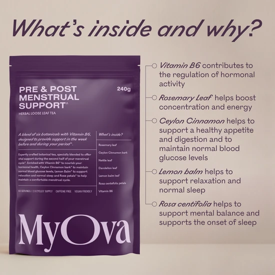 MyOva Pre & Post Mestrual Cyclle Support Tea 240g