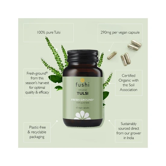 Fushi Organic Tulsi 60 Capsules