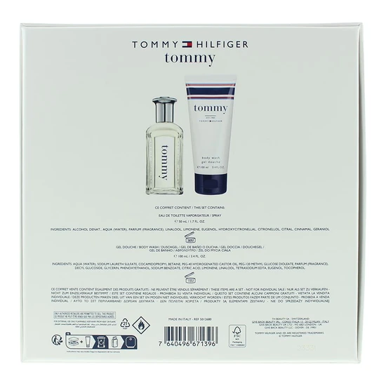 Tommy Hilfiger Tommy Eau De Toilette 50ml + Body Wash 100ml Gift Set For Him 50ml