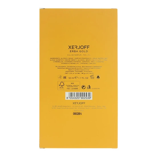 Xerjoff Erba Gold Eau De Parfum 50ml