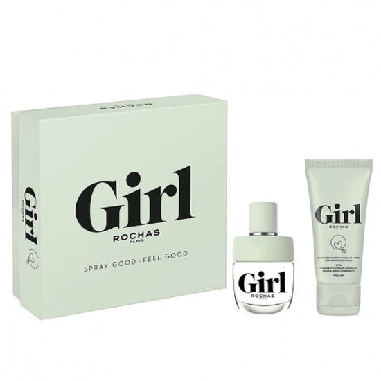 Rochas Girl Gift Set 60ml Eau De Toilette + 100ml Shower Gel
