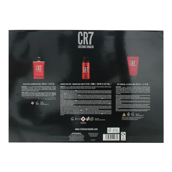 Cristiano Ronaldo Eau De Toilette 100ml Gift Set 100ml, 150ml Shower Gel & 150ml Deodorant