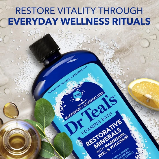 Dr Teal's Foaming Bath With Pure Epsom Salt Restorative Minerals