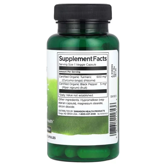 Swanson Turmeric & Black Pepper Capsules 60 Capsules