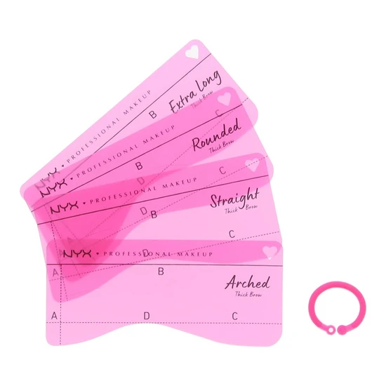 NYX Professional Makeup Zero To Brow Stencil 4PCS