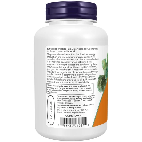 NOW Foods Magnesium Citrate 90 Softgels