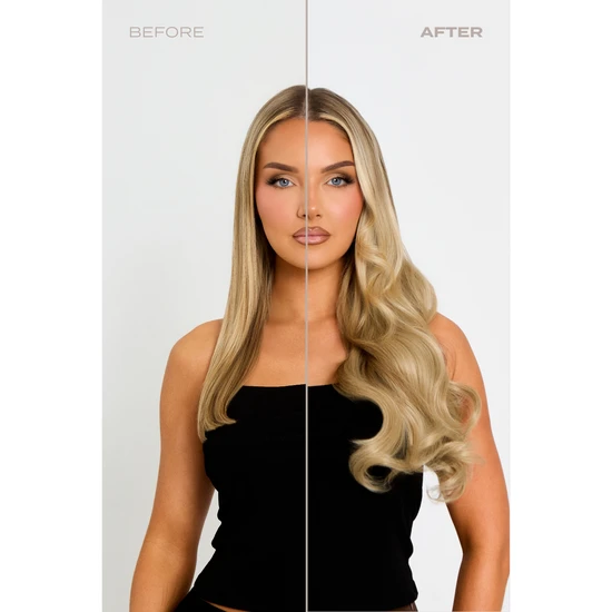 LullaBellz Super Thick 22" Natural Wavy Clip In Hair Extensions 5 Piece