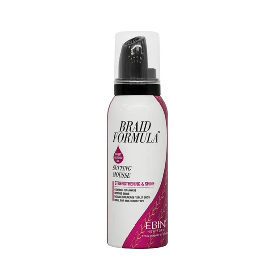 Ebin New York Braid Formula Setting Mousse With Sweet Almond Oil 80 ml