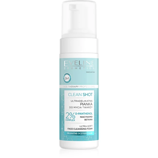 Eveline Clean Shot Ultra Soft Face Cleansing Foam 150ml