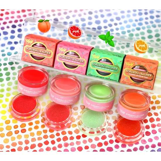 RUDE COSMETICS Scrubski & Balmer Lip Exfoliator & Lip Balm Grapefruit