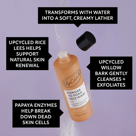 UpCircle Beauty Powder To Foam Face Wash With Willow Bark & Papaya Enzymes