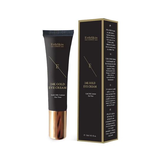 Erth Skin London Elixir Serum + 24k Gold Anti-Wrinkle Moisturiser + 24k Gold Under Eye Cream