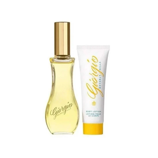 Giorgio Beverly Hills Yellow Eau De Parfum 90ml + Body Lotion 50ml Gift Set Her 90ml