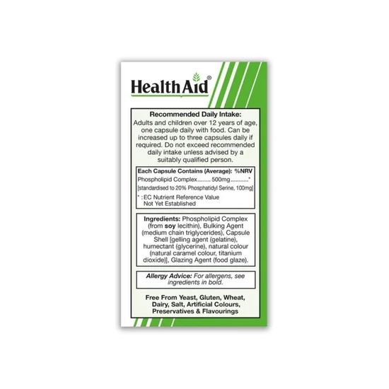 Health Aid Phosphatidyl Serine Capsules 30 Capsules