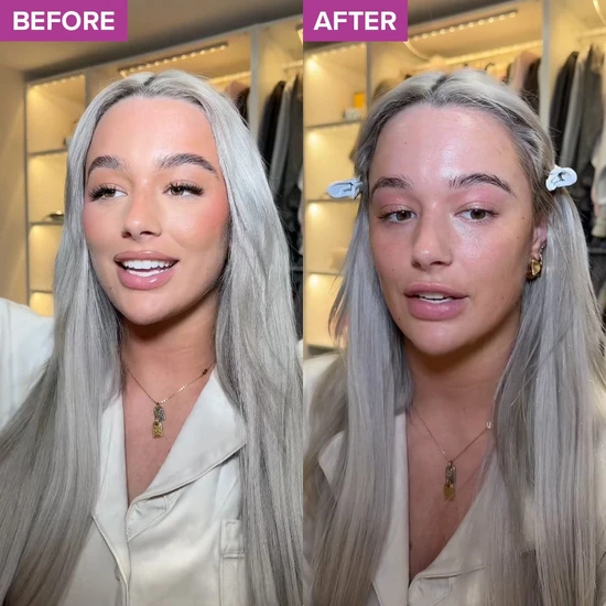 Give Me Double Cleanse Set Anti-ageing Makeup Remover, Green Tea & Vitamin E Cleansing Balm & Reusable Eco Makeup Pad