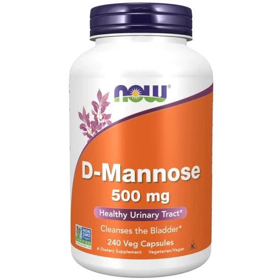 NOW Foods D-Mannose 500mg Capsules 240 Capsules