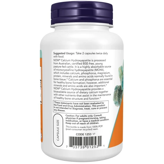 NOW Foods Calcium Hydroxyapatite 120 Capsules