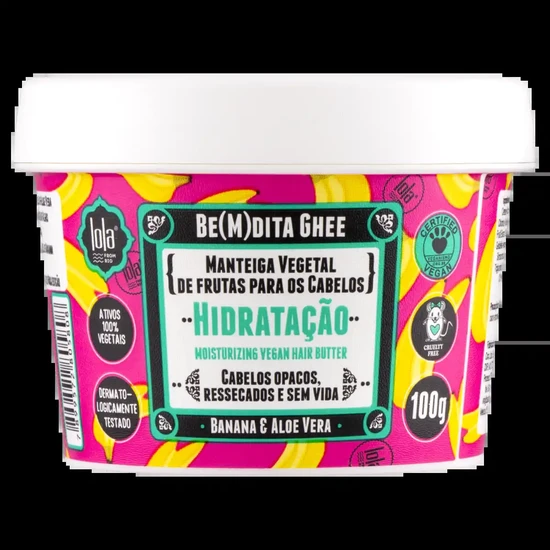 Lola Bemdita Ghee Hidratacao Moisturising Vegan Hair Butter 100g