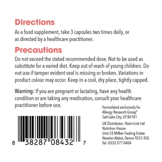 Allergy Research Group Rebuild Capsules 180 Capsules