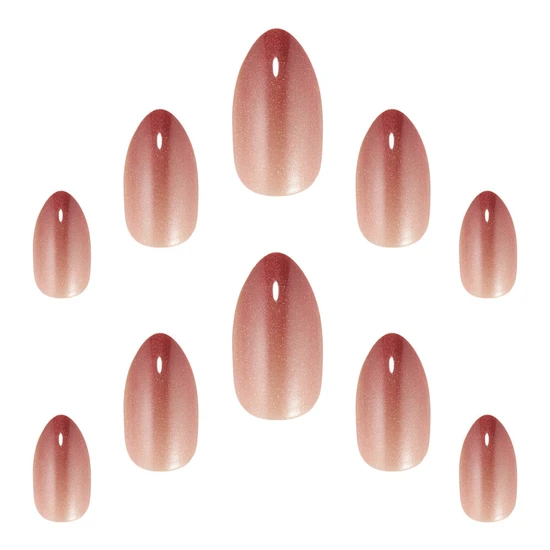 Elegant Touch Cat Eye Nails Glittering Chestnut