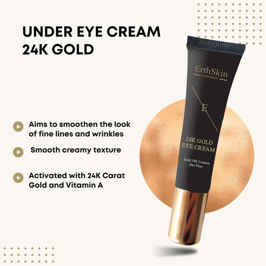 Erth Skin London Under Eye Cream 24k Gold 15ml