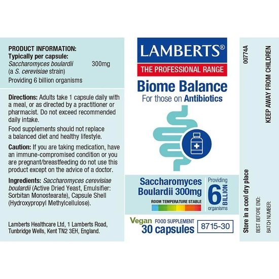 Lamberts Biome Balance For Antibiotics Capsules 30 Capsules