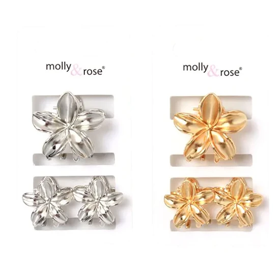 Molly And Rose Small Metal Flower Clamp Set