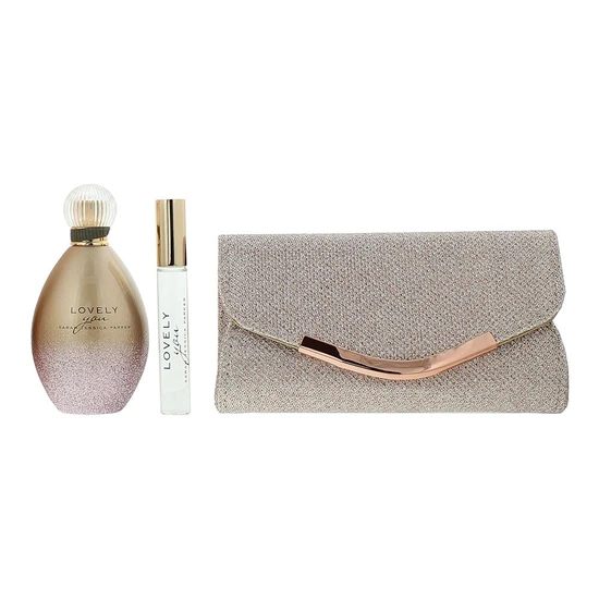 Sarah Jessica Parker Lovely You Gift Set 100ml Eau De Parfum + 10ml Eau De Parfum + Rose Bag