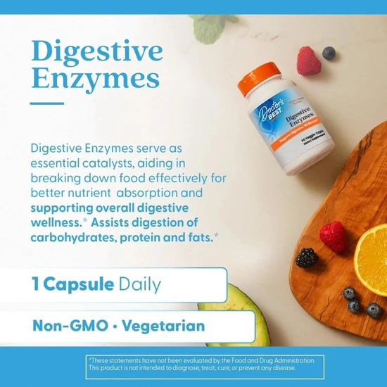 Doctor's Best Digestive Enzymes Vegicaps 90 Vegicaps