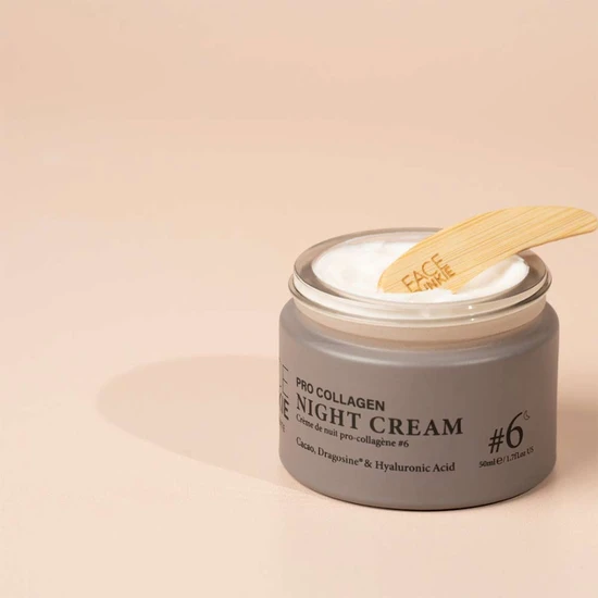 Face Junkie #6 Pro Collagen Night Cream With Hyaluronic Acid, Cacao & Dragosine Peptide 50ml