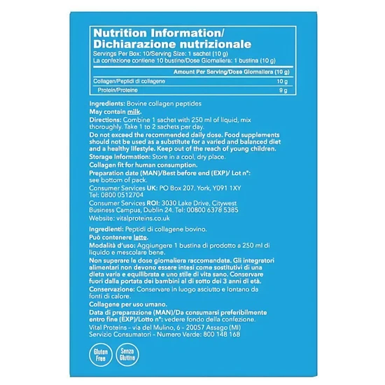 Vital Proteins Collagen Peptides Sachets 10 Sachets