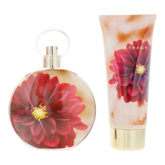 Ellen Tracy Red Dahlia Eau De Parfum 100ml Gift Set 100ml & 100ml Body Lotion