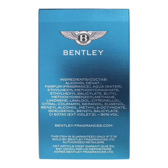 Bentley For Men Azure Eau De Toilette 100ml