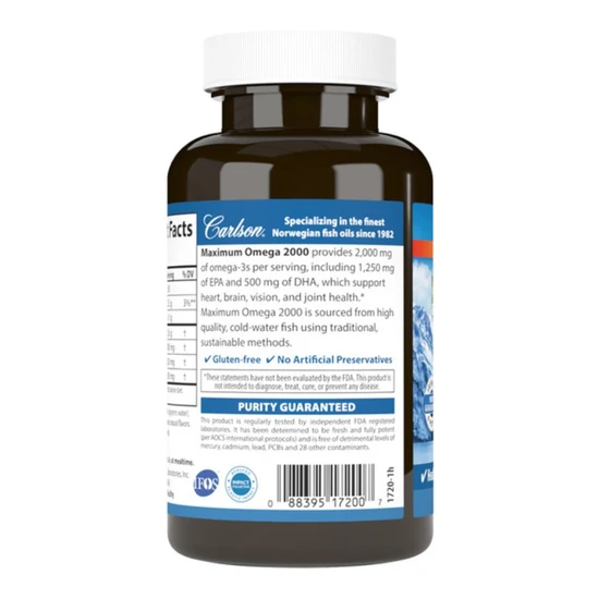 Carlson Labs Maximum Omega Softgels 2000 Softgels