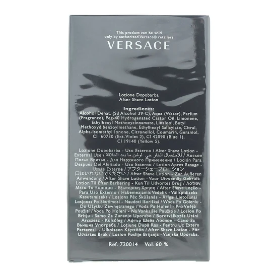 Versace Pour Homme Aftershave Lotion 100ml