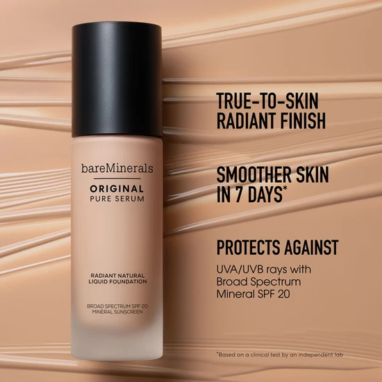 bareMinerals Original Pure Serum Radiant Natural Liquid Foundation SPF 20 MED. DEEP COOL 4.5