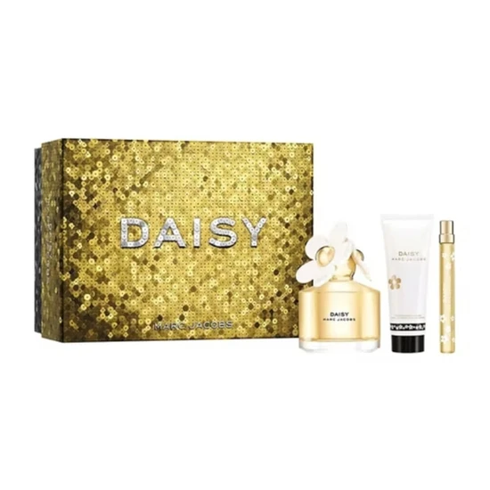 Marc Jacobs Daisy Gift Set 100ml EDT Spray + Body Lotion 75ml + EDT 10ml