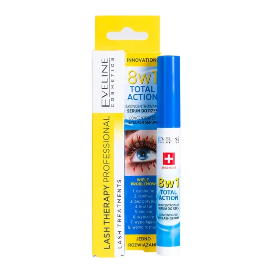 Eveline 8-In-1 Total Action Concentrated Eyelash Serum 10ml