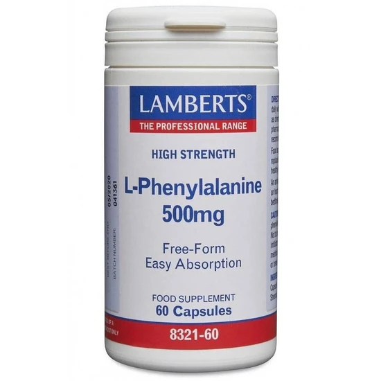 Lamberts L-Phenylalanine 500mg Capsules 60 Capsules