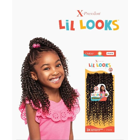 X Pression Synthetic Lil Looks Passion Bohemian Feed Twist Braid 10 Inch / 1B