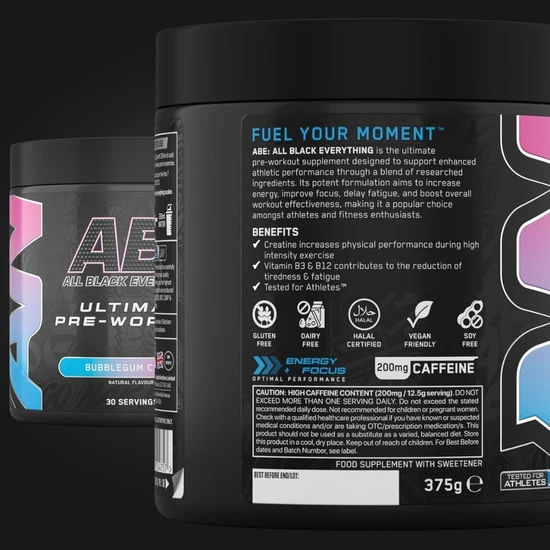 Applied Nutrition All Black Everything Bubblegum Crush 375g