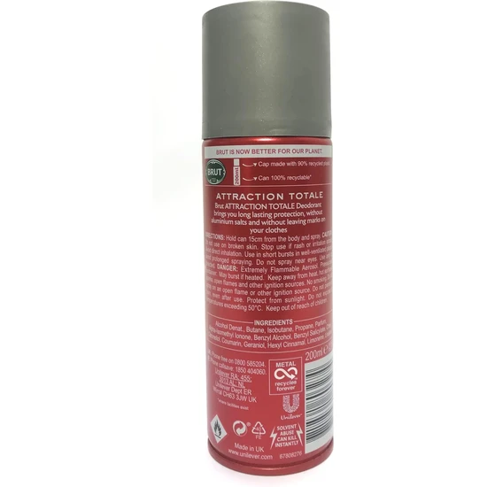 Brut Attraction Totale Deodorant Spray 200ml