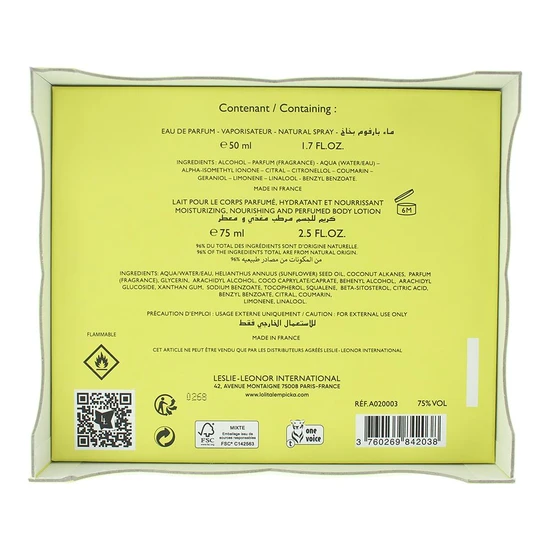 Lolita Lempicka Mon Premier Parfum Eau De Parfum 50ml & Body Lotion 75ml Set 50ml