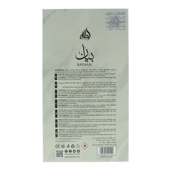 Lattafa Bayaan Eau De Parfum 100ml