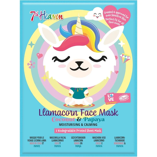 Montagne Jeunesse 7th Heaven Coconut & Papaya Llamacorn Face Mask 1 Sheet Mask