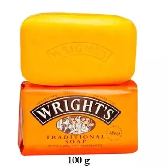Simple Wrights Coal Tar Soap Bar Traditional Antiseptic 100g x 4