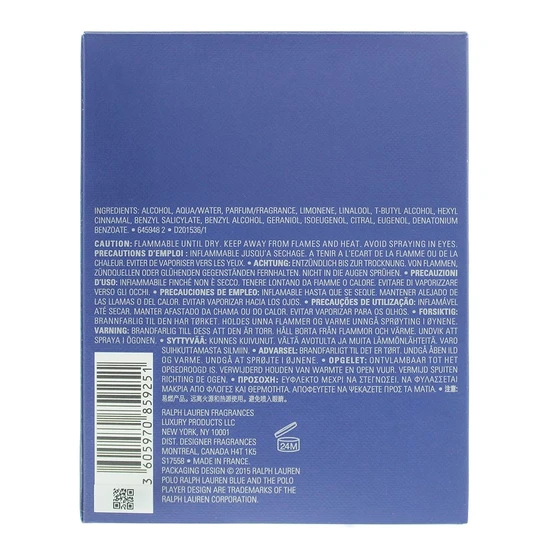 Ralph Lauren Polo Blue Eau De Parfum 125ml