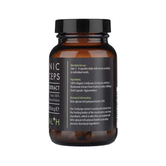 KIKI Health Organic Cordyceps Mushroom Extract 60 Vegicaps